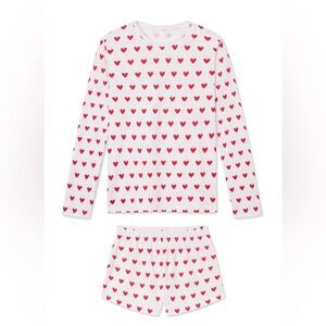 Lake Pima Crew Long-Short Set in Classic Red Heart